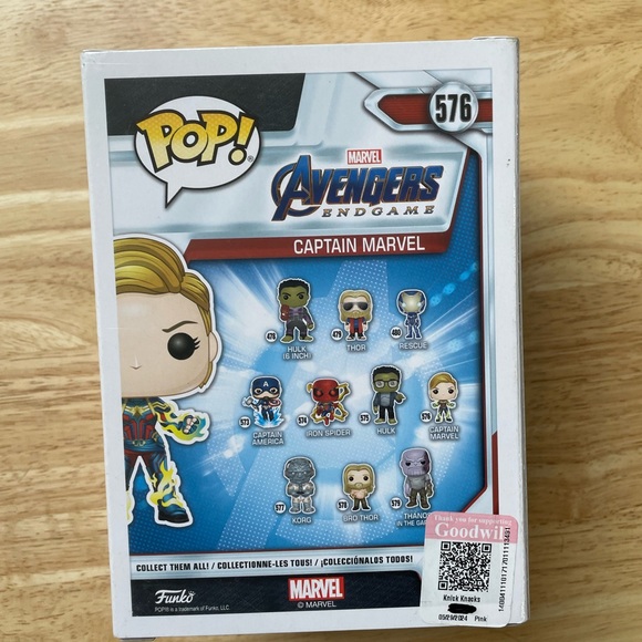 Marvel Endgame Captain Marvel Number 576 - Picture 2 of 2